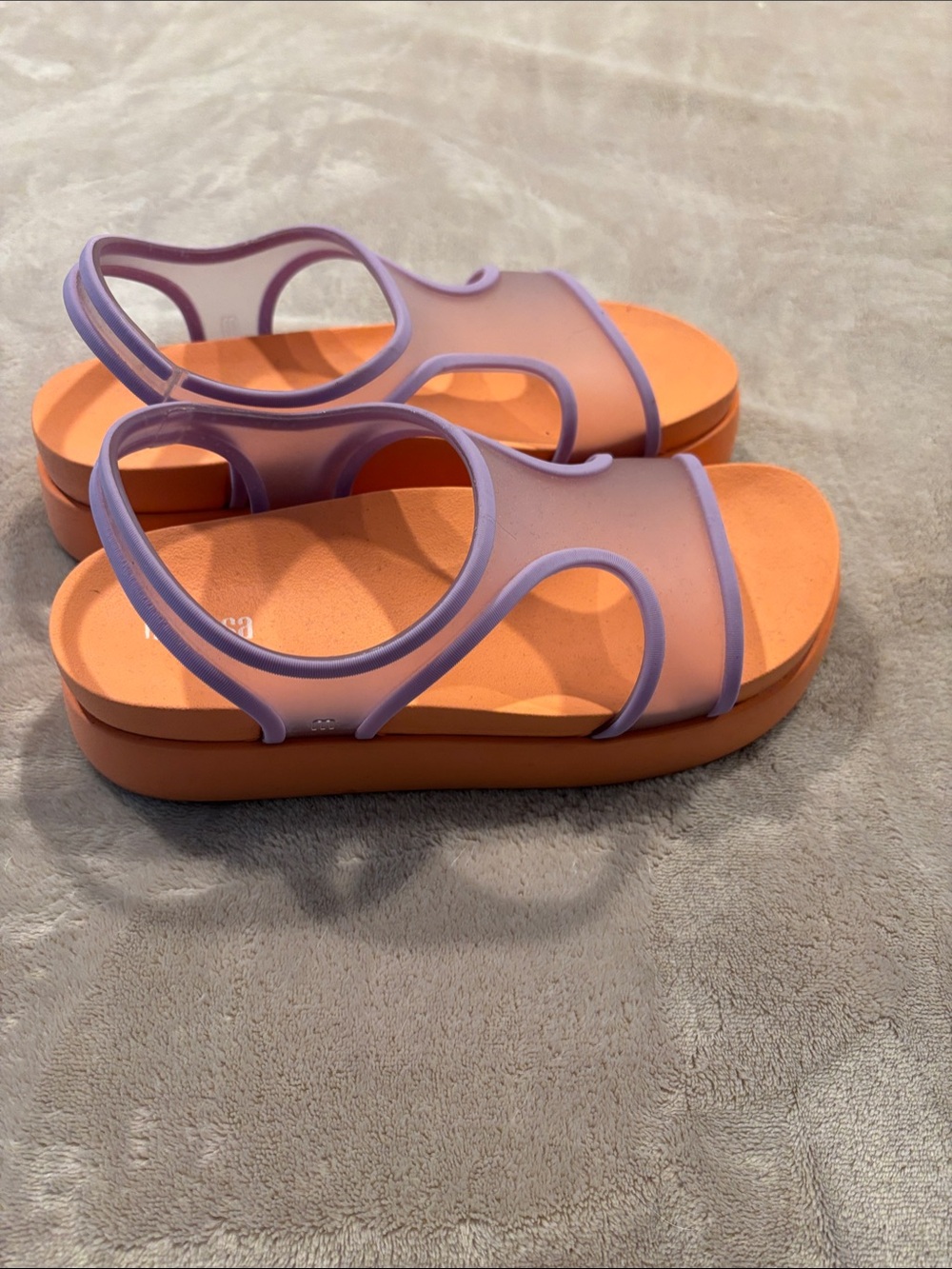 Melissa Women's Lavender and Orange Platform Sandals